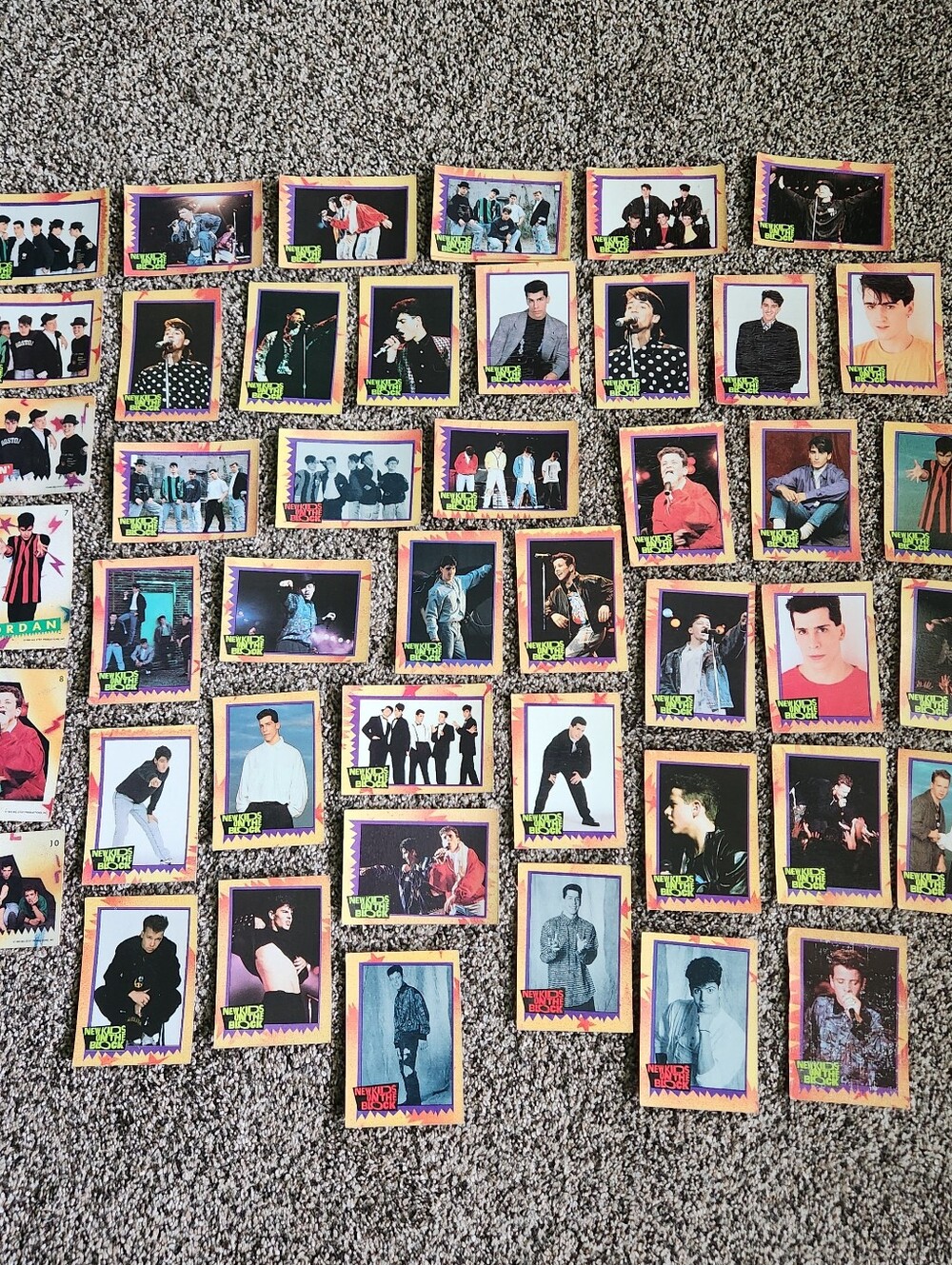 VTG 55 Piece New Kids on The Block Stickers Photos Trading Cards Lot NKOTB 1989